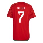 Joe Allen #7 Galles Maglia Casa Coppa del Mondo 2022