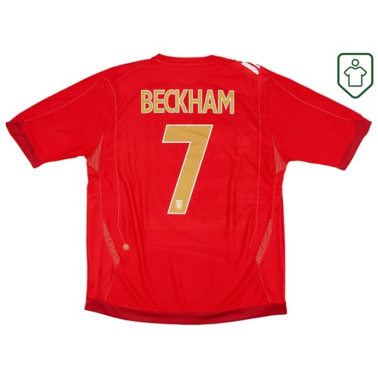 Maglia retrò Inghilterra 2006/08 trasferta da uomo Beckham #7