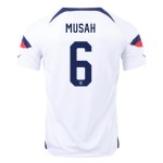 Yunus Musah #6 USMNT Maglia Casa Coppa del Mondo 2022 Yunus Musah #6 USMNT Maglia Casa Coppa del Mondo 2022