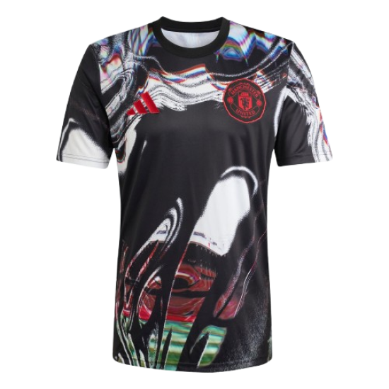 Uomo Manchester United 2025/26 Terza Maglia Pre Match - Nero