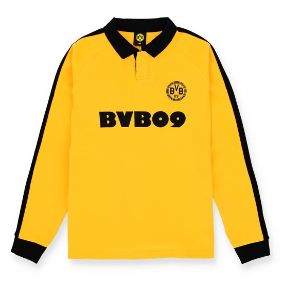 Maglia retro anni 70 manica lunga del BVB Borussia Dortmund da uomo
