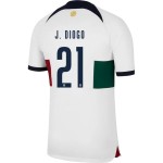 Diogo Jota #21 Portogallo Maglia Trasferta Coppa del Mondo 2022