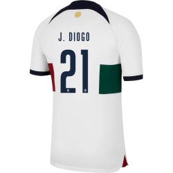 Diogo Jota #21 Portogallo Maglia Trasferta Coppa del Mondo 2022