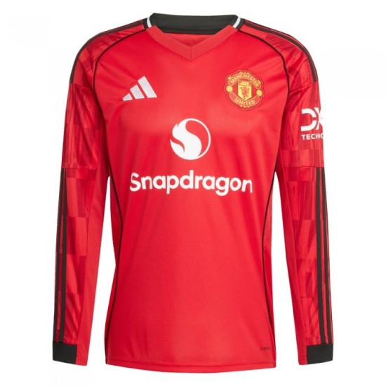 Maglia Casa Manica Lunga Manchester United 2025/26 Uomo