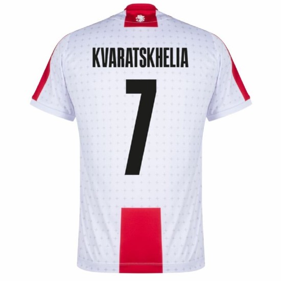 Maglia Casa Khvicha Kvaratskhelia #7 Georgia EURO 2024