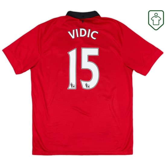 Maglia retrò casa uomo Manchester United 2013/14 Vidic #15