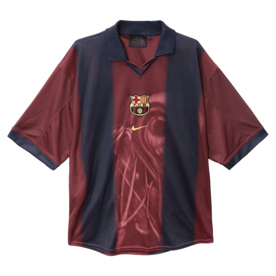 Maglia Uomo FC Barcelona X TRAVIS SCOTT Retro 2000/01 Home Scheletro