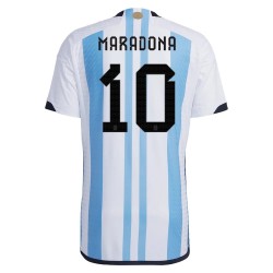 Diego Maradona #10 Argentina Maglia Casa Coppa del Mondo 2022