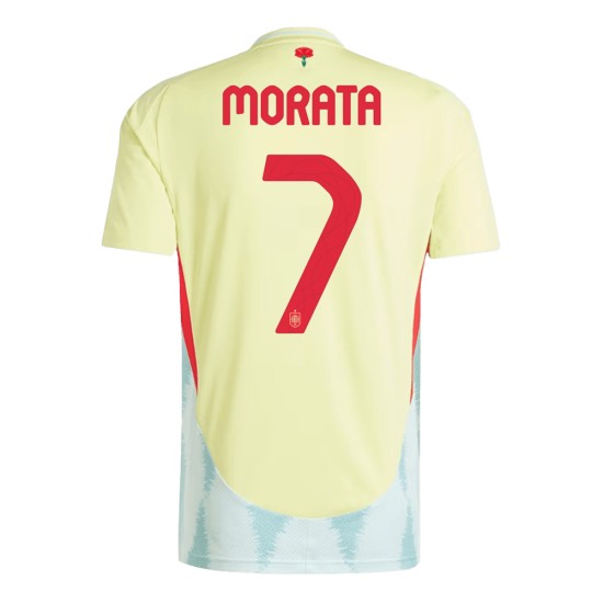 Maglia Trasferta Alvaro Morata #7 Spagna EURO 2024