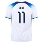 Bukayo Saka #11 Inghilterra Maglia Casa Coppa del Mondo 2022