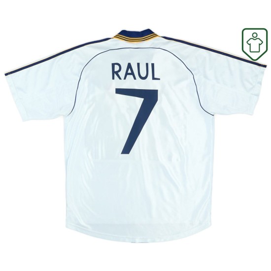Uomo Maglia retro casa Real Madrid 1998/00 Raul #7 Uomo Maglia retro casa Real Madrid 1998/00 Raul #7