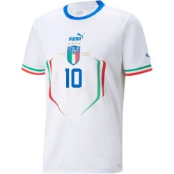 Lorenzo Insigne #10 Italia Maglia Trasferta Coppa del Mondo 2022 Lorenzo Insigne #10 Italia Maglia Trasferta Coppa del Mondo 2022