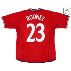 Maglia retrò Inghilterra 2002/04 trasferta da uomo Rooney #23