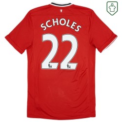 Maglia retrò casa uomo Manchester United 2011/12 Scholes #22