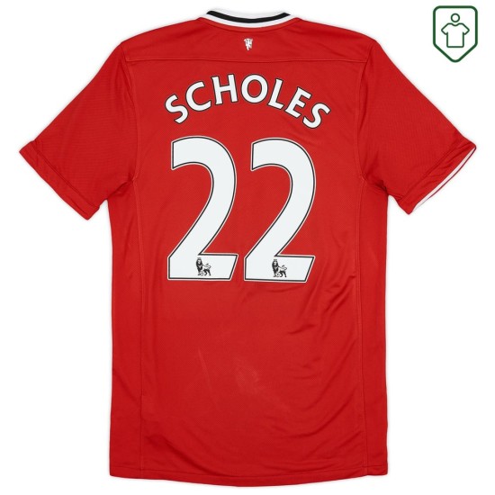 Maglia retrò casa uomo Manchester United 2011/12 Scholes #22