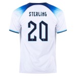 Raheem Sterling #20 Inghilterra Maglia Casa Coppa del Mondo 2022