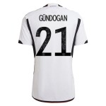 Maglia Casa Ilkay Gundogan #21 Germania Coppa del Mondo 2022 Maglia Casa Ilkay Gundogan #21 Germania Coppa del Mondo 2022