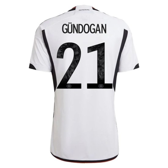 Maglia Casa Ilkay Gundogan #21 Germania Coppa del Mondo 2022 Maglia Casa Ilkay Gundogan #21 Germania Coppa del Mondo 2022