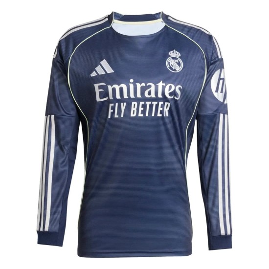 Maglia Manica Lunga Trasferta Uomo Real Madrid 2025/26 Maglia Manica Lunga Trasferta Uomo Real Madrid 2025/26