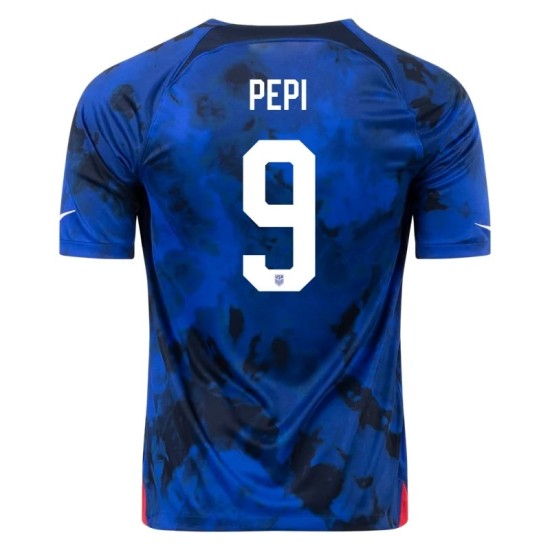 Ricardo Pepi #9 USMNT Maglia Trasferta Coppa del Mondo 2022 Ricardo Pepi #9 USMNT Maglia Trasferta Coppa del Mondo 2022