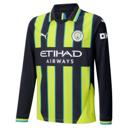 Maglia Maniche Lunghe Trasferta Manchester City Bambino 2024/25