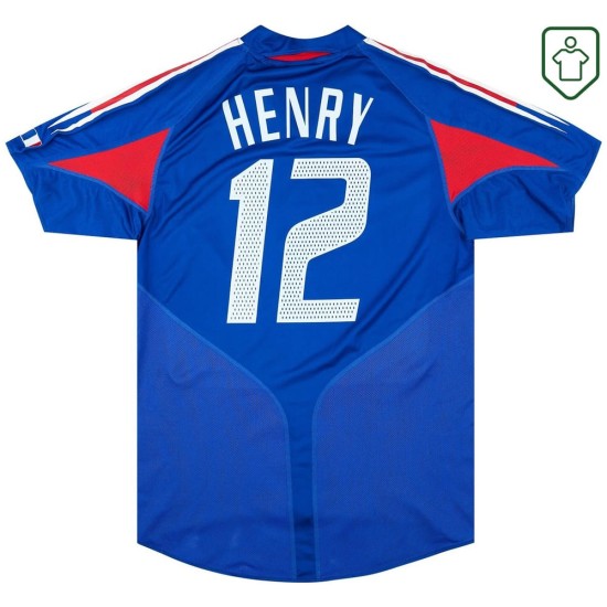 Maglia retrò Francia 2004/06 casa da uomo Henry #12