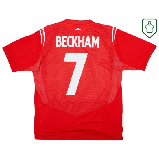 Maglia retrò Inghilterra 2004/06 trasferta da uomo Beckham #7