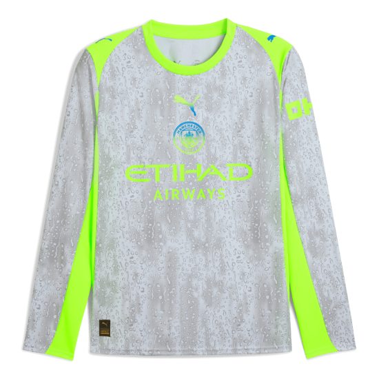 Uomo Manchester City 2025/26 Terza Maglia Manica Lunga Uomo Manchester City 2025/26 Terza Maglia Manica Lunga
