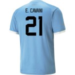 Edinson Cavani #21 Uruguay Maglia Casa Coppa del Mondo 2022 Edinson Cavani #21 Uruguay Maglia Casa Coppa del Mondo 2022