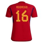 Rodrigo #16 Spagna Maglia Casa Coppa del Mondo 2022