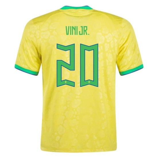 Vinicius Junior #20 Brasile Maglia Casa Coppa del Mondo 2022