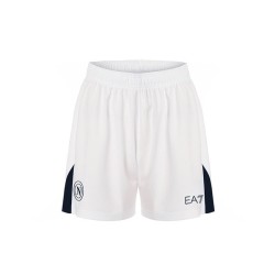 Pantaloncini Casa Napoli Bambino 2024/25 - Bianco/Blu Marino