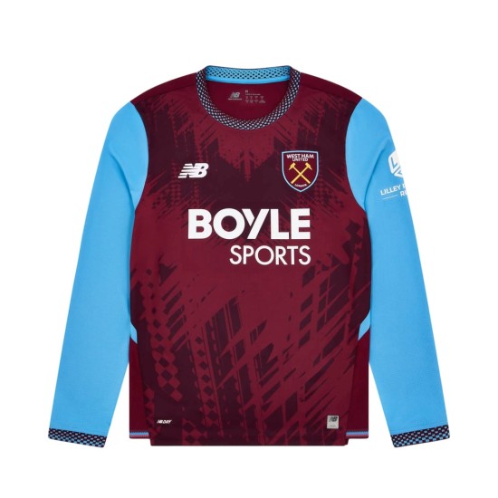 Maglia Home a Maniche Lunghe West Ham United 2026/27 Bambino Maglia Home a Maniche Lunghe West Ham United 2026/27 Bambino
