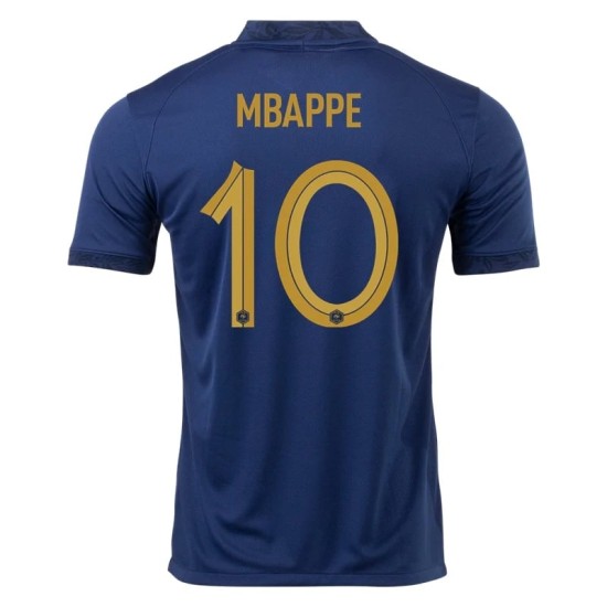 Kylian Mbappe #10 Francia Maglia Casa Coppa del Mondo 2022 Kylian Mbappe #10 Francia Maglia Casa Coppa del Mondo 2022