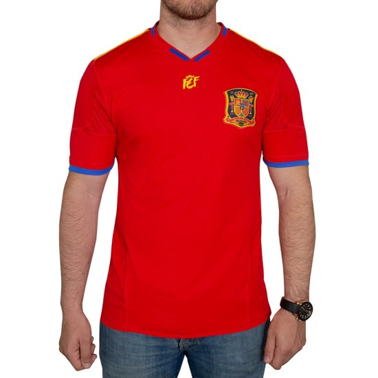 Maglia commemorativa retrò Spagna 2010 Mondiale - rossa uomo