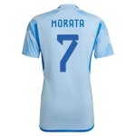 Alvaro Morata #7 Spagna Maglia Trasferta Coppa del Mondo 2022