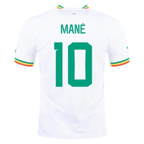 Sadio Mane #10 Senegal Maglia Casa Coppa del Mondo 2022