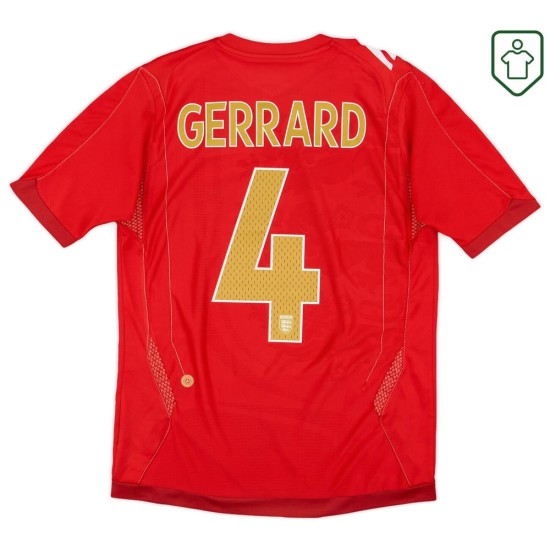 Maglia retrò Inghilterra 2006/08 trasferta da uomo Gerrard #4
