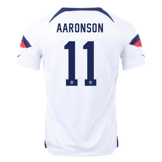 Brenden Aaronson #11 USMNT Maglia Casa Coppa del Mondo 2022 Brenden Aaronson #11 USMNT Maglia Casa Coppa del Mondo 2022