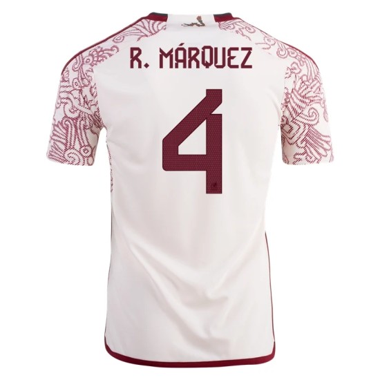 Rafael Marquez #4 Messico Maglia Trasferta Coppa del Mondo 2022