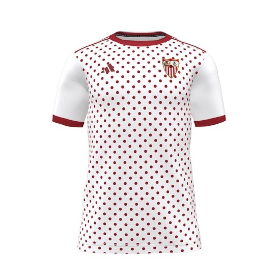 Maglia terza pre-partita bambino Sevilla FC 2025/26 - Bianco