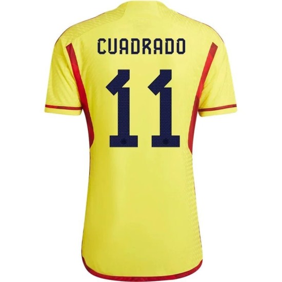 Juan Cuadrado #11 Colombia Maglia Casa Coppa del Mondo 2022 Juan Cuadrado #11 Colombia Maglia Casa Coppa del Mondo 2022