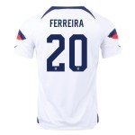 Jesus Ferreira #20 USMNT Maglia Casa Coppa del Mondo 2022 Jesus Ferreira #20 USMNT Maglia Casa Coppa del Mondo 2022