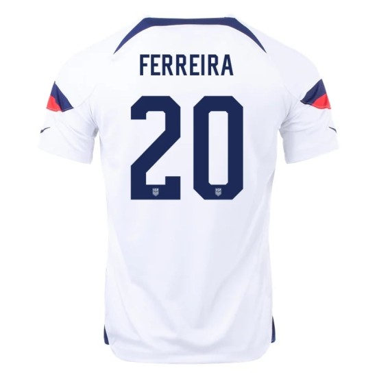 Jesus Ferreira #20 USMNT Maglia Casa Coppa del Mondo 2022 Jesus Ferreira #20 USMNT Maglia Casa Coppa del Mondo 2022