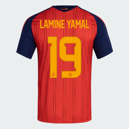 Maglia Ufficiale Casa Spagna 2026 Donna LAMINE YAMAL #19 Maglia Ufficiale Casa Spagna 2026 Donna LAMINE YAMAL #19