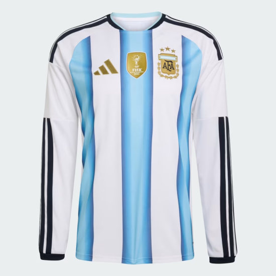 Maglia a maniche lunghe home Coppa del Mondo 2026 Argentina uomo Maglia a maniche lunghe home Coppa del Mondo 2026 Argentina uomo