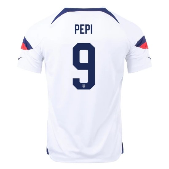 Ricardo Pepi #9 USMNT Maglia Casa Coppa del Mondo 2022