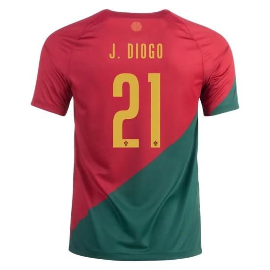 Diogo Jota #21 Portogallo Maglia Casa Coppa del Mondo 2022