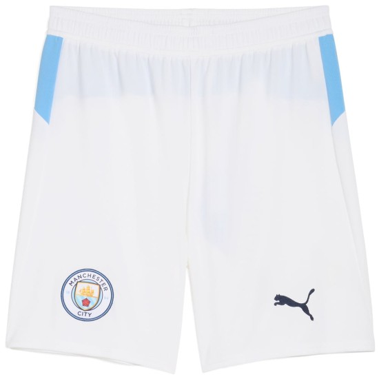 Pantaloncini Home Bianchi Manchester City 2025/26 Uomo Pantaloncini Home Bianchi Manchester City 2025/26 Uomo