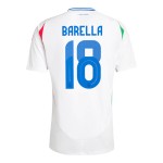 Maglia Trasferta Nicolo Barella #18 Italia EURO 2024